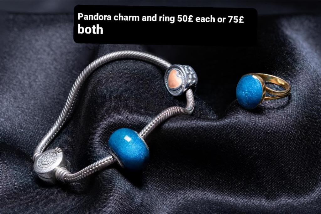 Pandora style set charm and ring with price